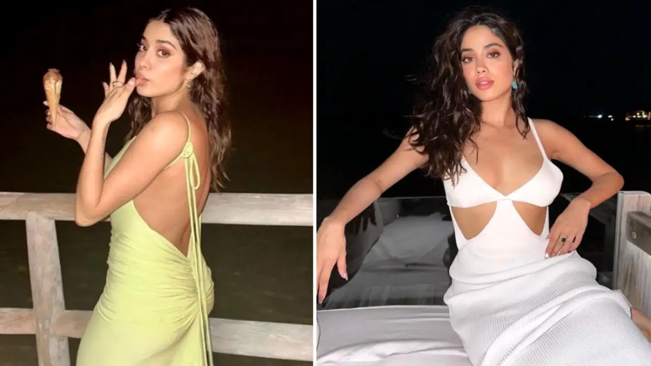 Janhvi Kapoor in Melani the label and Retrofête dresses is a glamourous Island beauty; Guess their prices