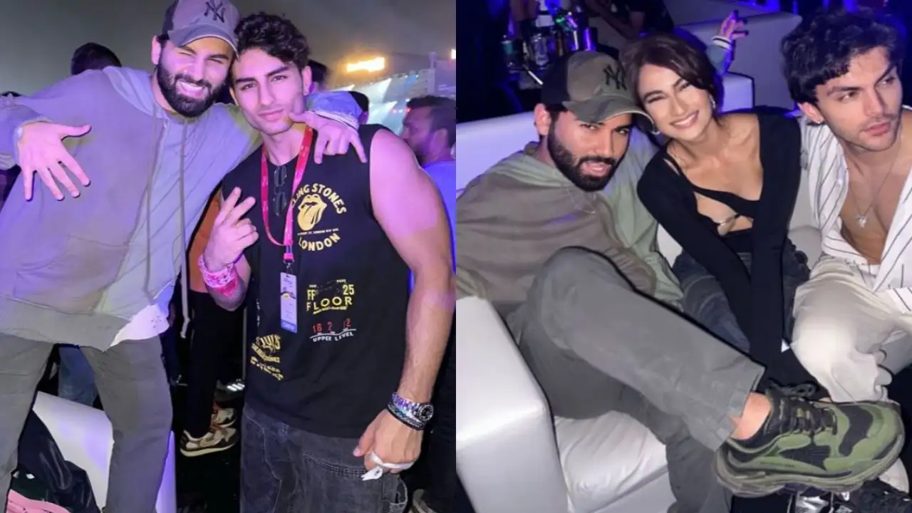 Ibrahim Ali Khan and Palak Tiwari twin in black as they get spotted together at a concert; See PHOTOS