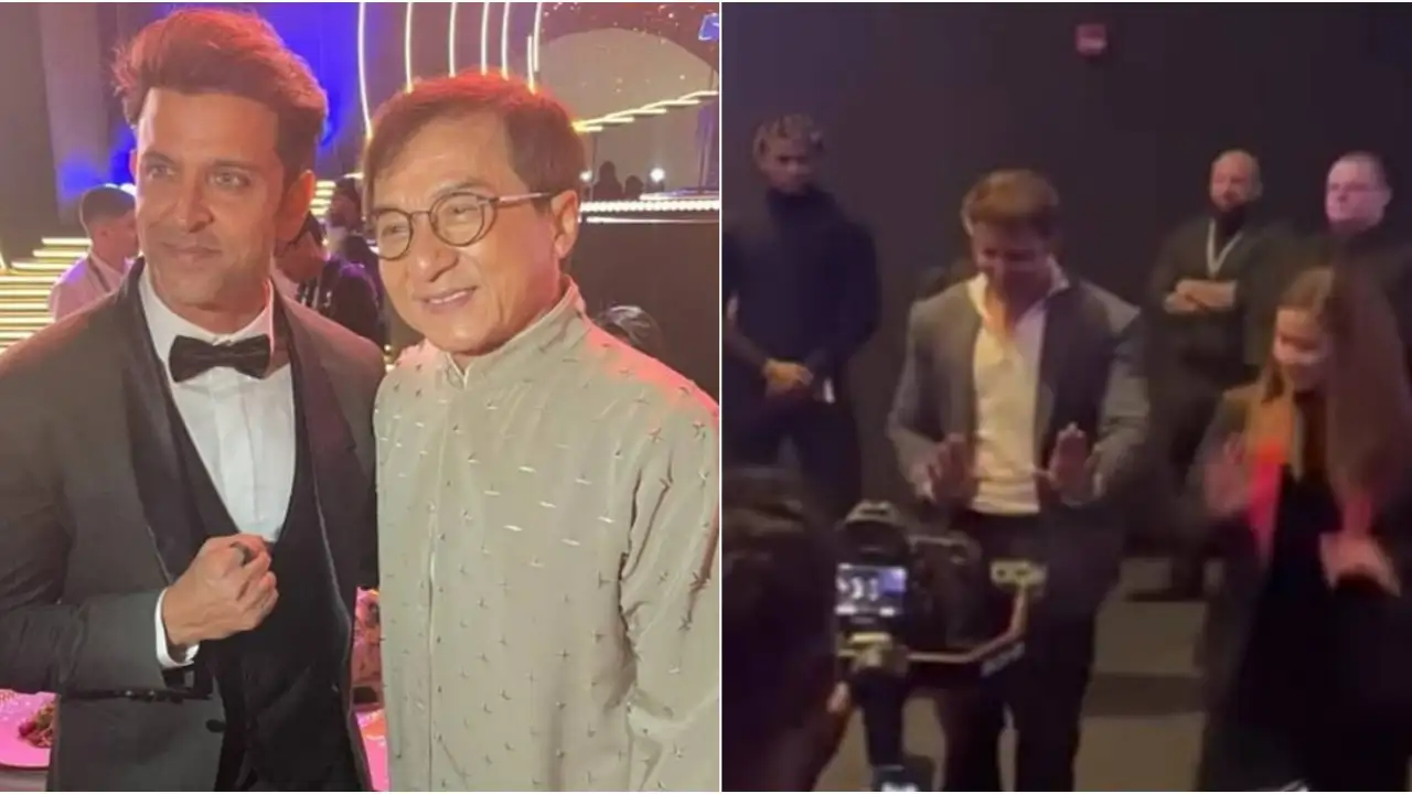 Picture courtesy: Instagram Hrithik Roshan poses with Jackie Chan