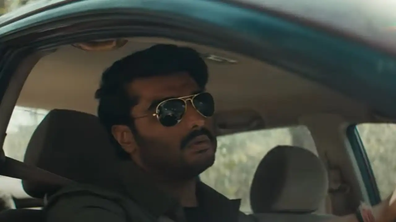 A screengrab of Arjun Kapoor from Kuttey trailer 