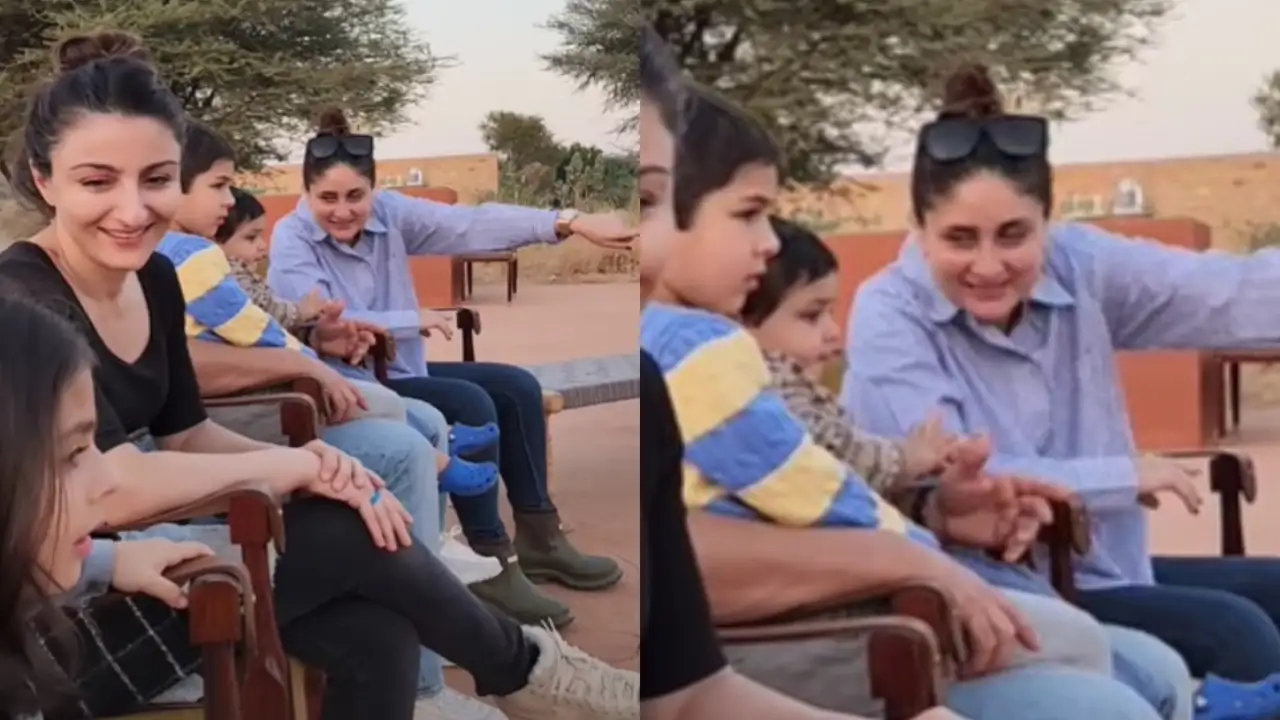 Kareena Kapoor and Soha Ali Khan make kids Taimur, Jeh and Inaaya enjoy local entertainment; WATCH Kareena Kapoor and Soha Ali Khan make kids Taimur, Jeh and Inaaya enjoy local entertainment; WATCH