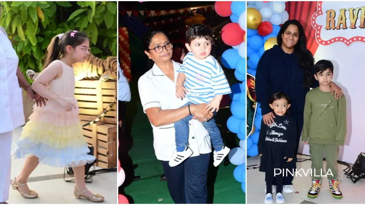 Taimur, Jeh, Yash-Roohi, Arpita Khan with Ayat-Ahil arrive at Ekta ...