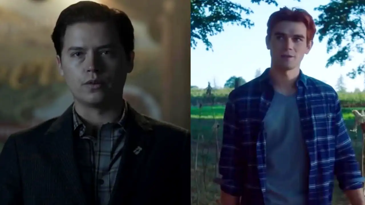 Jughead (Cole Sprouse) and Archie (KJ Apa) in Riverdale (Image: TV Promos YouTube) Cole Sprouse, KJ Apa