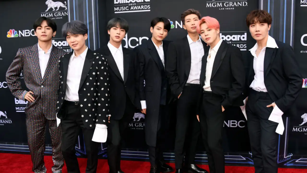 All members of BTS together Getty Images