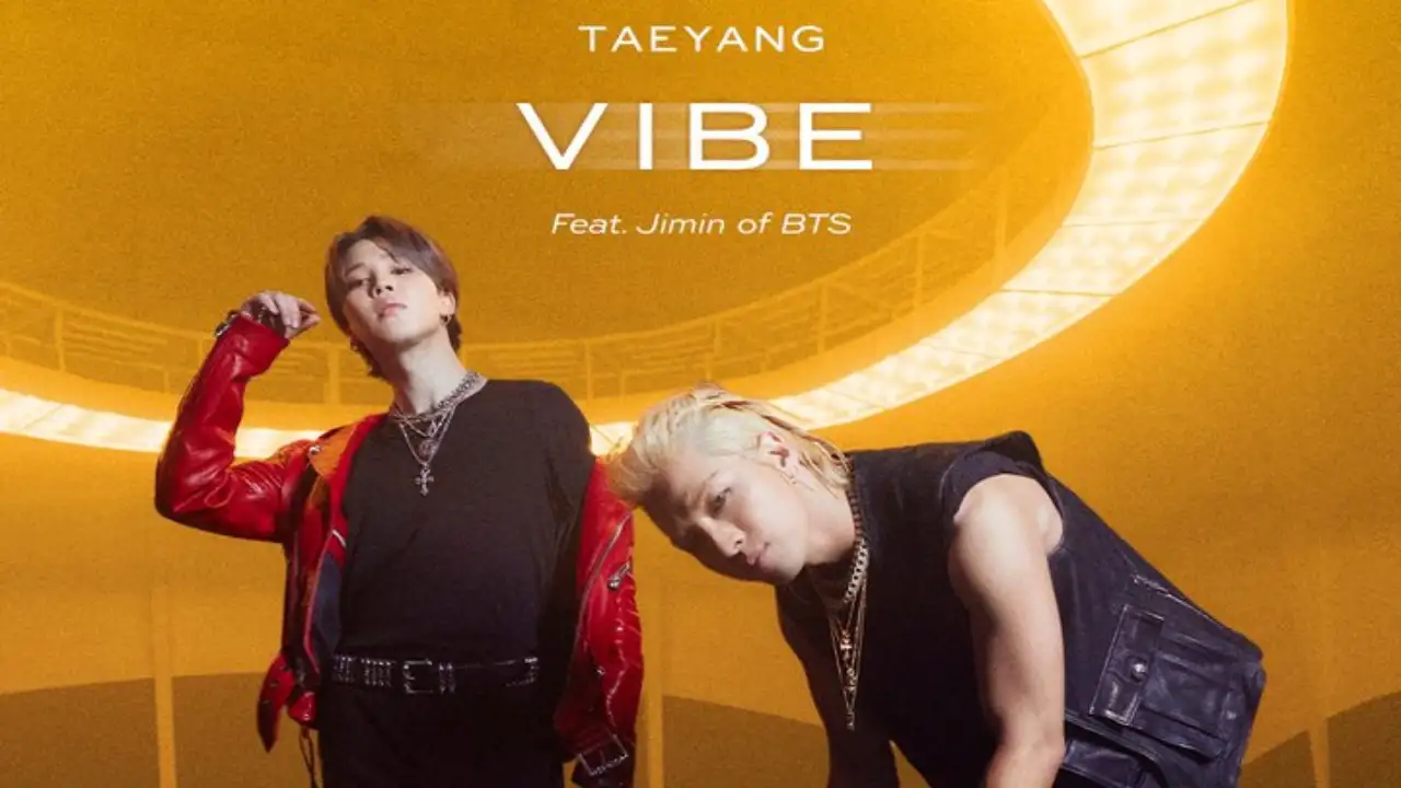 Taeyang and Jimin in 'VIBE' poster Taeyang and Jimin in 'VIBE' poster