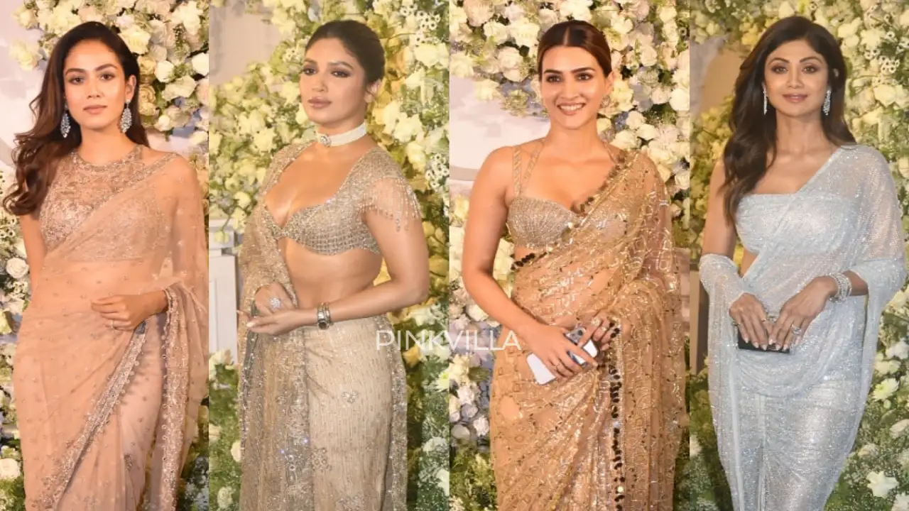 Kriti Sanon, Shilpa Shetty Kundra, Bhumi Pednekar and Mira Rajput at Kiara Advani and Sidharth Malhotra's wedding reception Kriti Sanon, Shilpa Shetty Kundra, Bhumi Pednekar, Mira Rajput