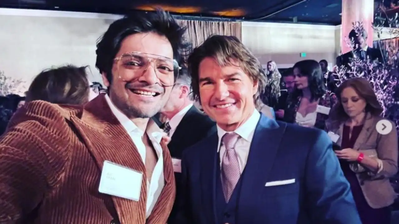 Ali Fazal with Tom Cruise at Oscars nominees luncheon (Credits: Instagram)