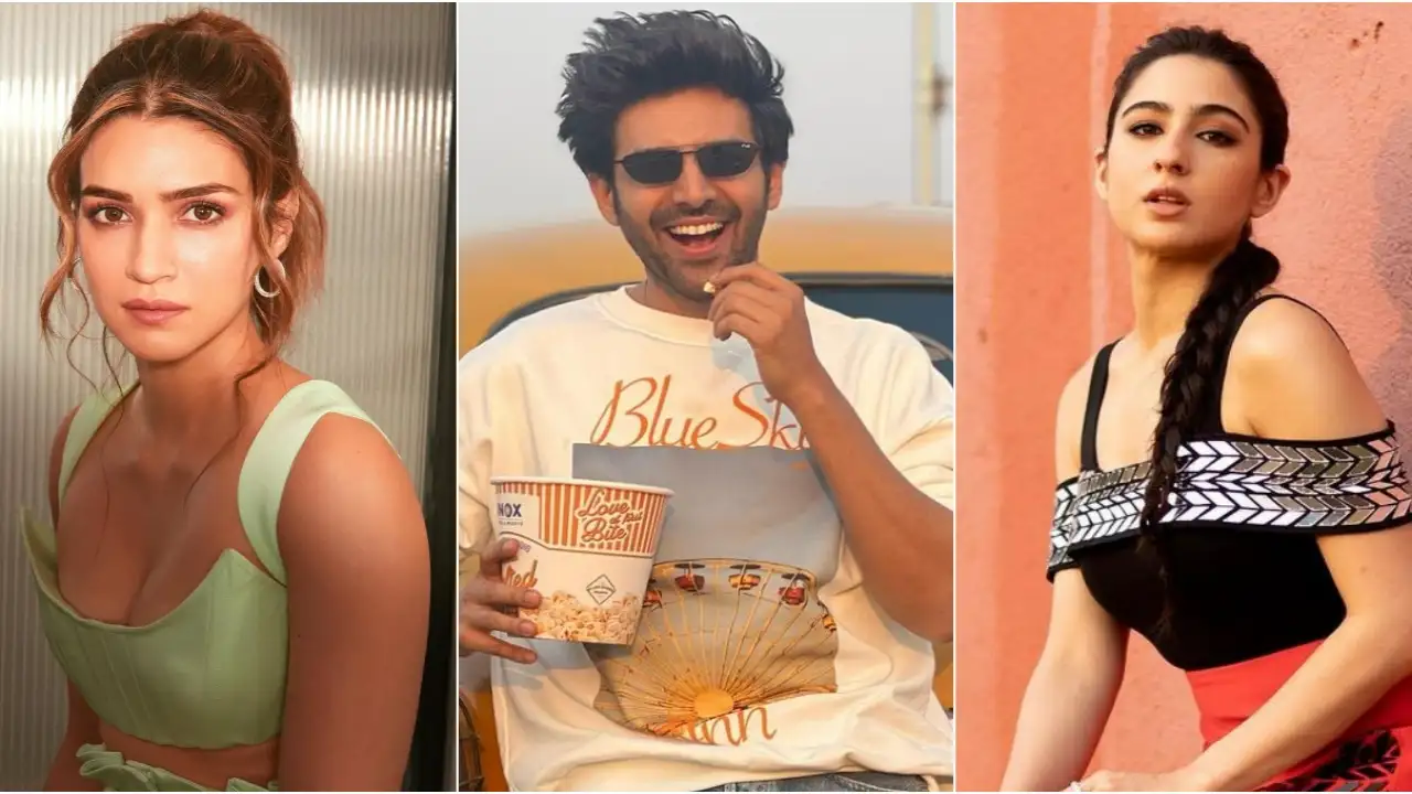 Picture courtesy: Instagram Kriti Sanon looks stunning / Kartik Aaryan looks dapper / Sara Ali Khan looks pretty