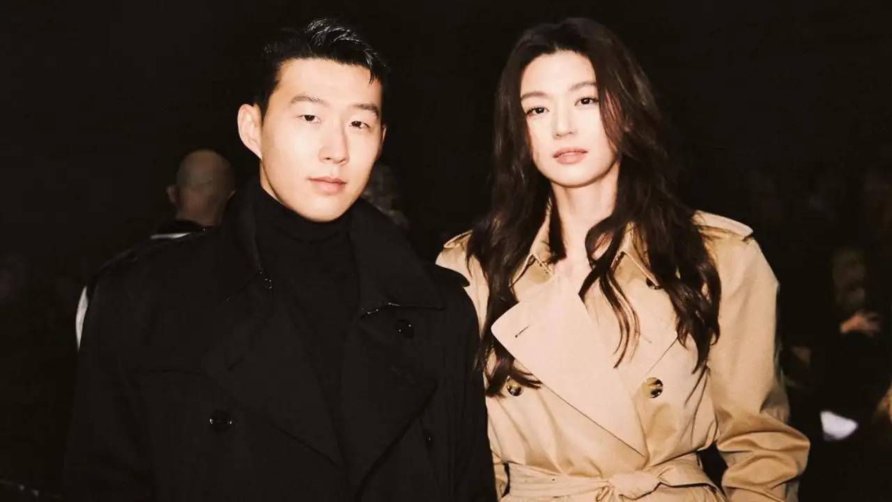 Hallyu star Jun Ji Hyun and popular football player Son Heung Min look picture perfect at London Fashion Week