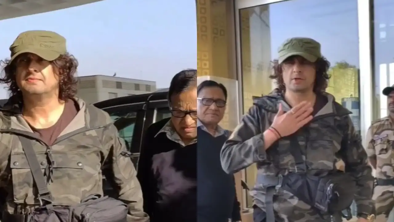 Sonu Nigam spotted at Mumbai airport after being attacked last night; Singer assures ‘all ok’; WATCH