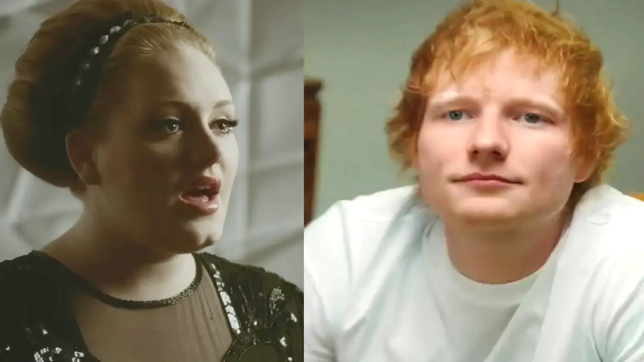 Adele, Ed Sheeran (Images: Adele YouTube/ Ed Sheeran Instagram)