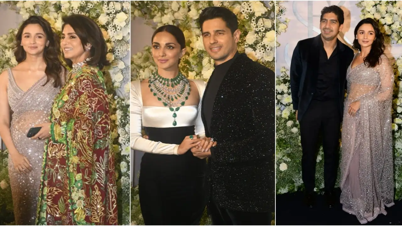 Picture courtesy: Viral Bhayani Alia Bhatt attends Sidharth Malhotra and Kiara Advani's reception
