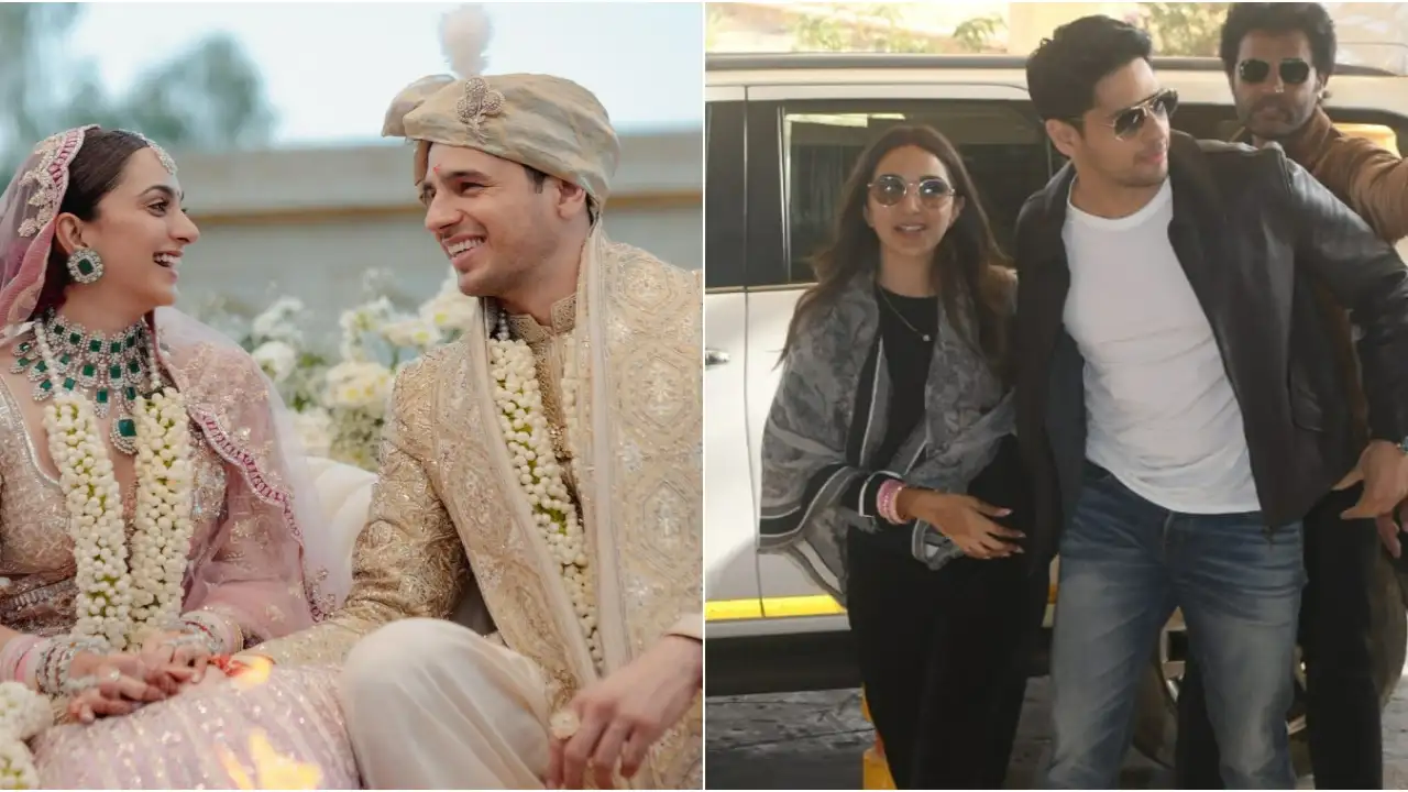 PICS: Sidharth Malhotra-Kiara Advani make first appearance as husband, wife  at Jaisalmer airport | PINKVILLA