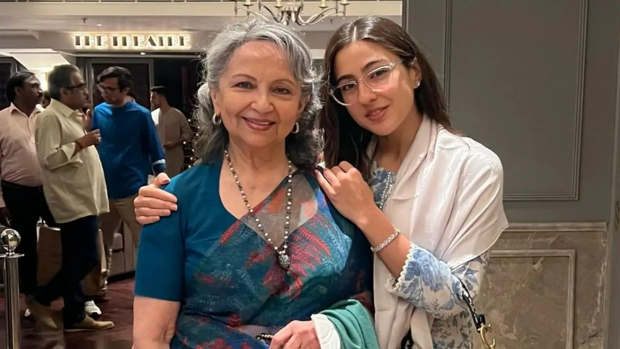 Picture courtesy: Instagram Sara Ali Khan poses with her grandmom Sharmila Tagore