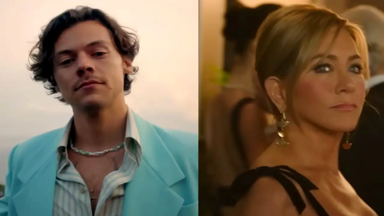 Harry Styles, Jennifer Aniston (Images: Harry Styles YouTube, Netflix YouTube) Harry Styles, Jennifer Aniston (Images: Harry Styles YouTube, Netflix YouTube)