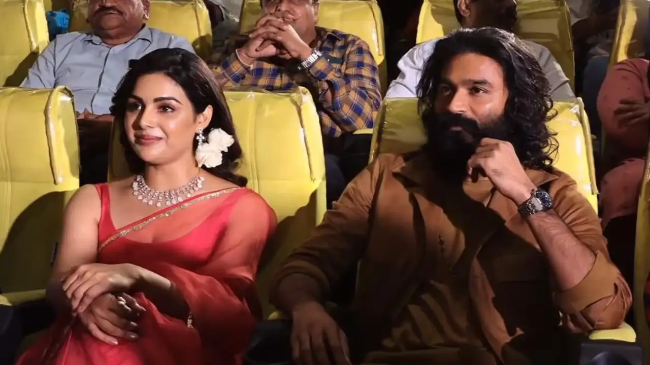 PHOTOS: Dhanush and Samyuktha Menon attend the grand trailer launch of Vaathi in Hyderabad