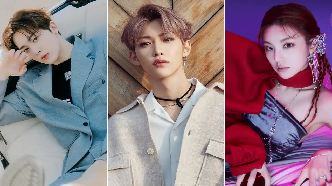 Sanha, Felix, Yeji Concept Photo; Picture Courtesy: Fantagio Entertainment, JYP Entertainment Sanha, Felix, Yeji Concept Photo; Picture Courtesy: Fantagio Entertainment, JYP Entertainment