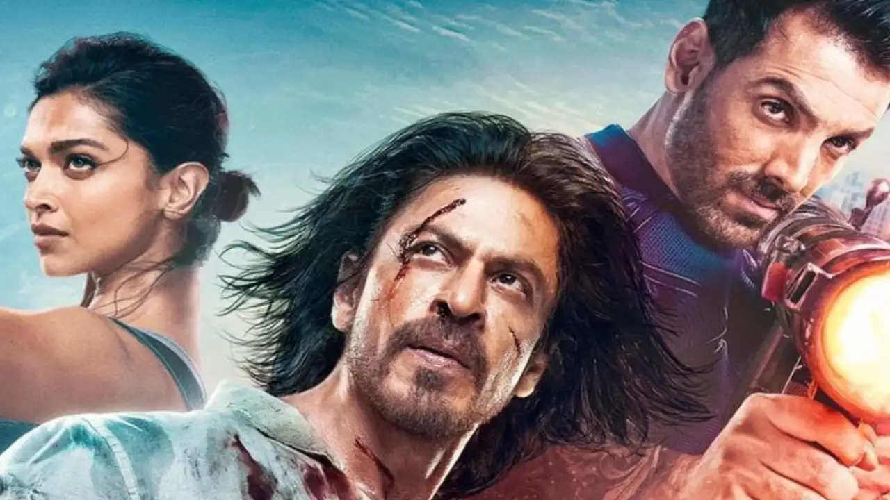 Shah Rukh Khan fronted actioner has crossed Rs 900 crores at the worldwide box office (Credit: Yash Raj Films) Shah Rukh Khan, Deepika Padukone, John Abraham