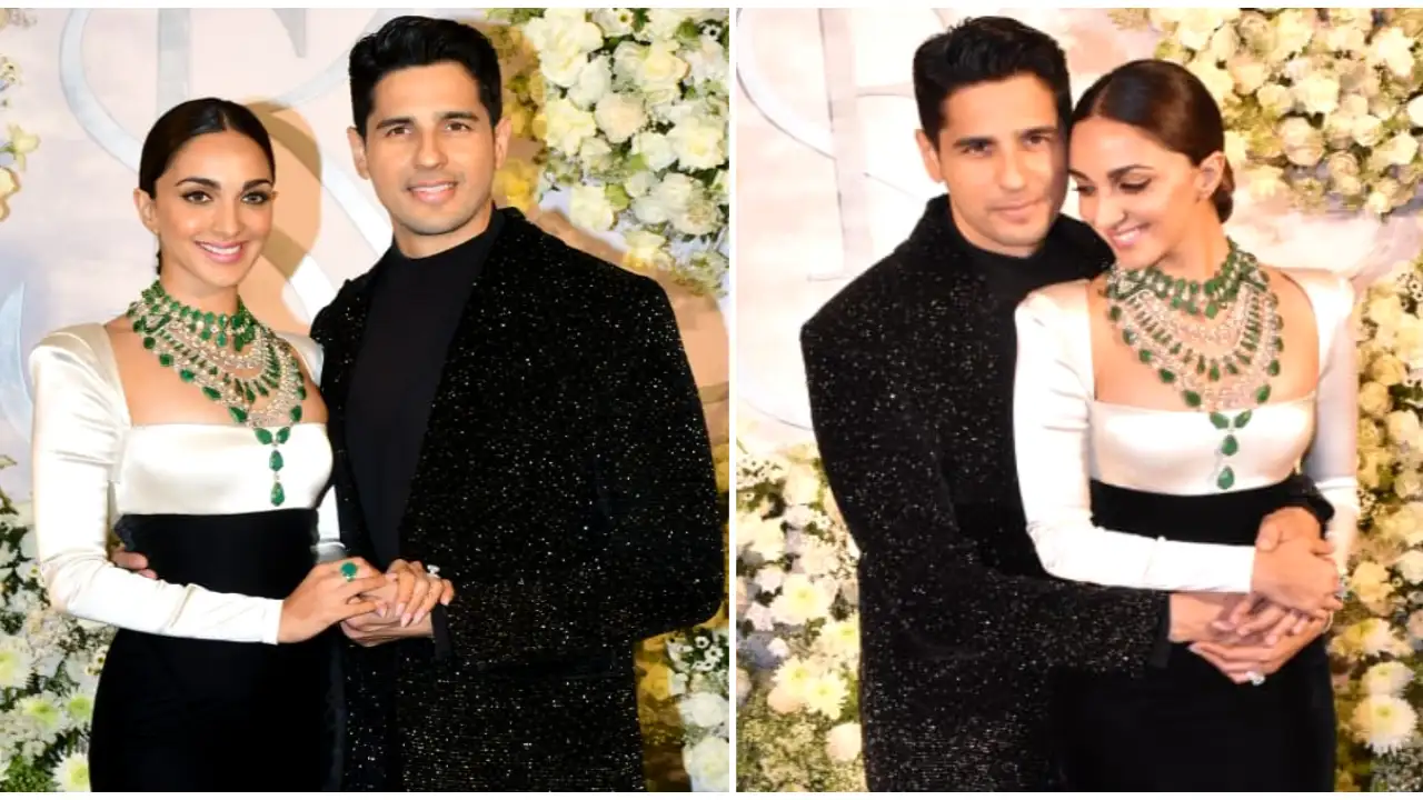 Kiara Advani and Sidharth Malhotra in Manish Malhotra outfits signed off their looks on monochrome notes Kiara Advani and Sidharth Malhotra in Manish Malhotra outfits signed off their looks on monochrome notes