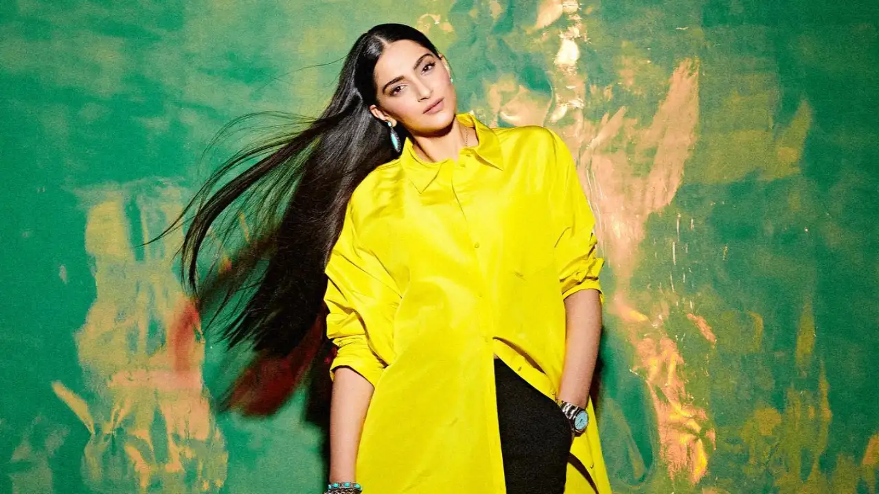 Sonam Kapoor’s neon yellow Valentino shirt-style gown is perfect for your next brunch date; See Pics