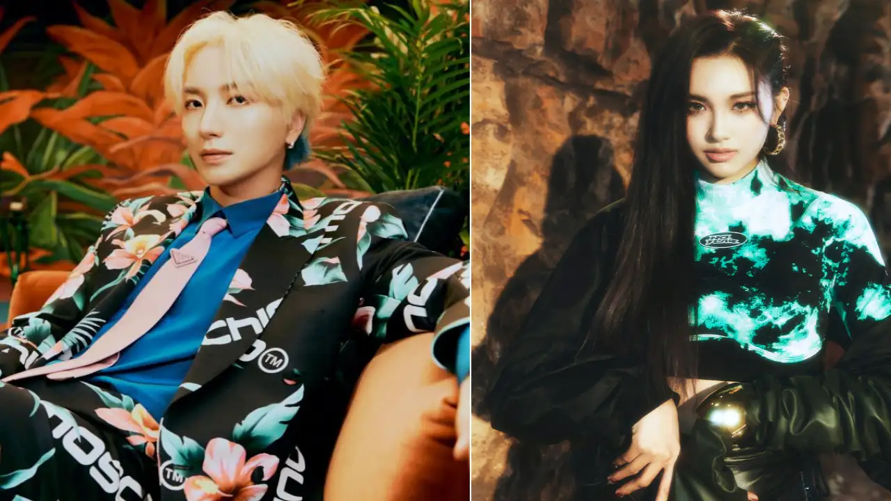Super Junior’s Leeteuk, EVERGLOW’s Aisha; Picture Courtesy: SM Entertainment, Yuehua Entertainment Super Junior’s Leeteuk, EVERGLOW’s Aisha; Picture Courtesy: SM Entertainment, Yuehua Entertainment