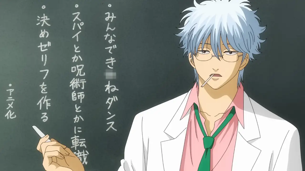 The popular series revolves around Ginpachi Sakata, a school teacher, and his students (YouTube) Gintama 3-Nen Z-Gumi Ginpachi Sensei Manga Anime