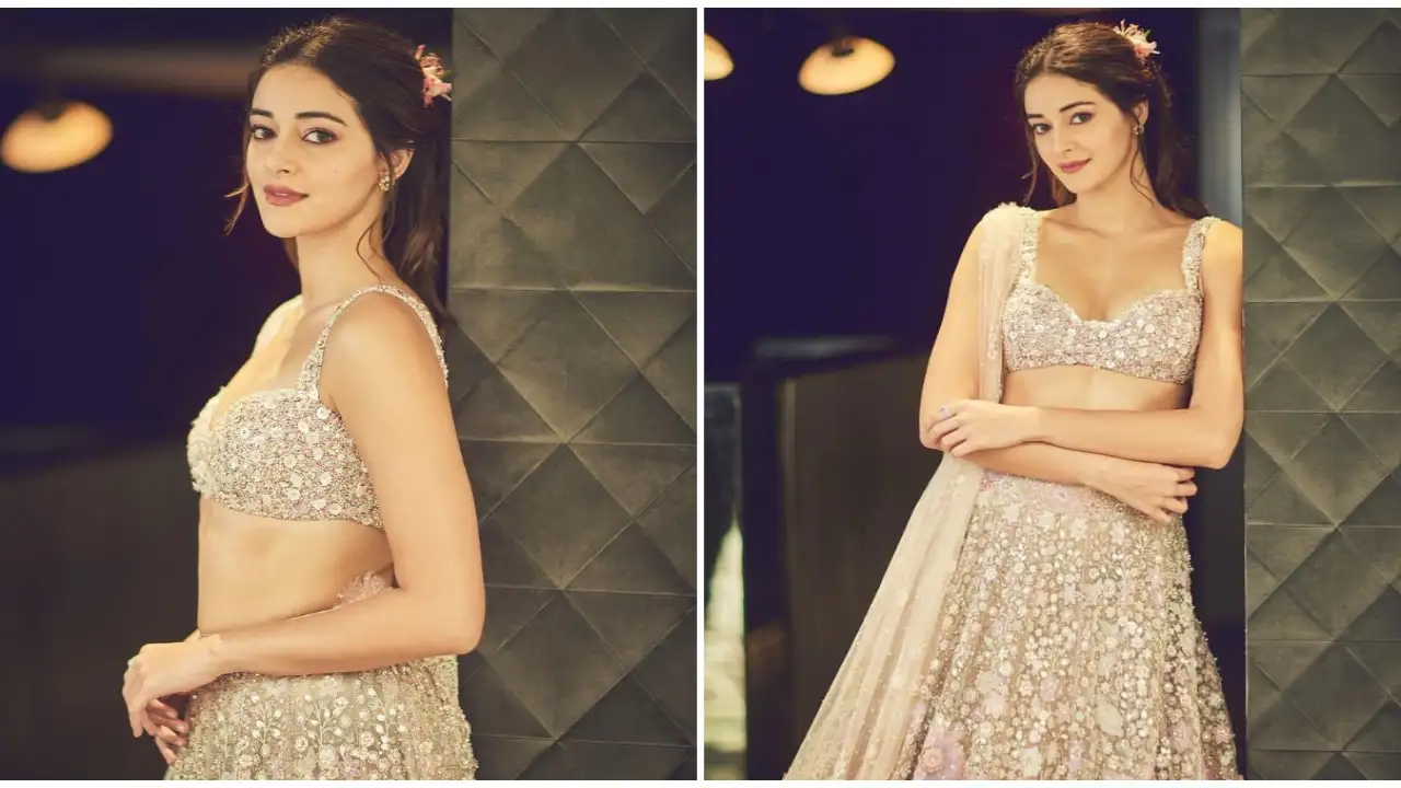 Ananya Panday's Tarun Tahiliani lehenga is pure prettiness with floral  glamour | PINKVILLA