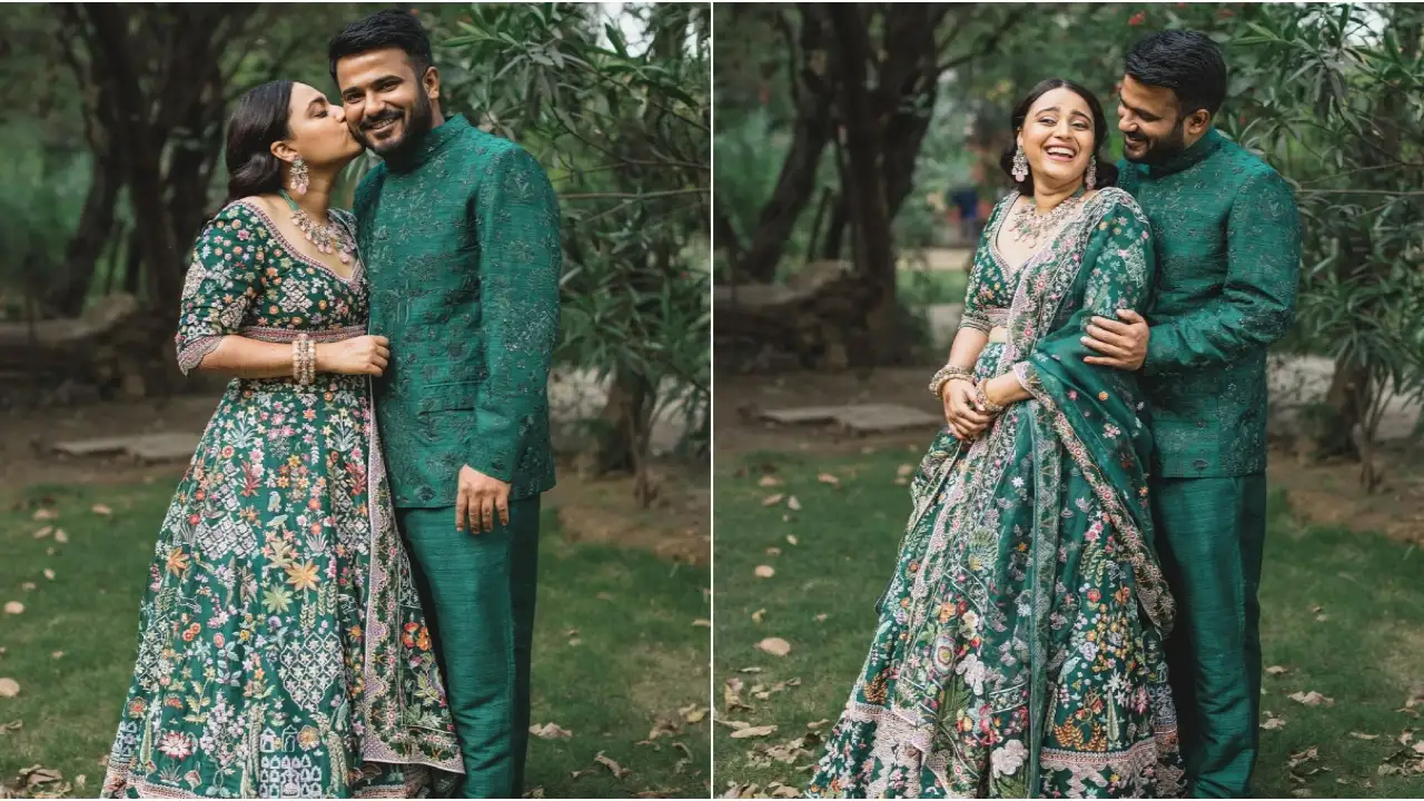Picture courtesy: Instagram Swara Bhasker and Fahad Ahmad's sangeet pics