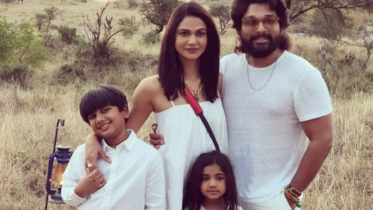 Allu Arjun and Sneha Reddy have two beautiful kids- Ayaan and Arha. (PC: Sneha Reddy Instagram) Allu Arjun with family