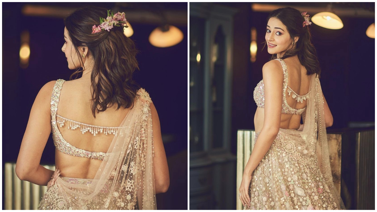 Ananya Panday's Tarun Tahiliani lehenga is pure prettiness with floral  glamour | PINKVILLA