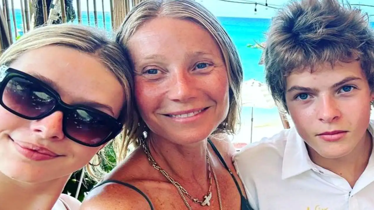 Gwyneth Paltrow with her kids