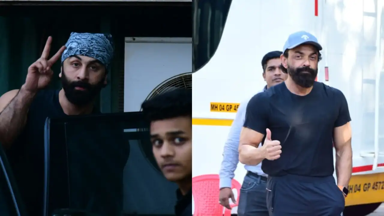 Ranbir Kapoor and Bobby Deol seen in similar looks on Animal sets; Can you guess who is who?