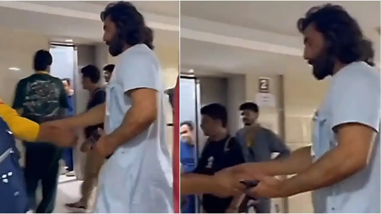 Picture courtesy: Twitter Ranbir Kapoor's video from Animal sets goes viral
