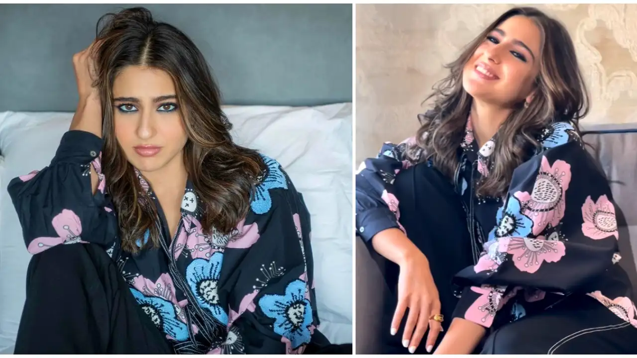 Sara Ali Khan's Dhruv Kapoor shirt is a floral firestorm in a frame; Do you know its cost? Sara Ali Khan, Celebrity style, Bollywood, Dhruv Kapoor, Fashion,