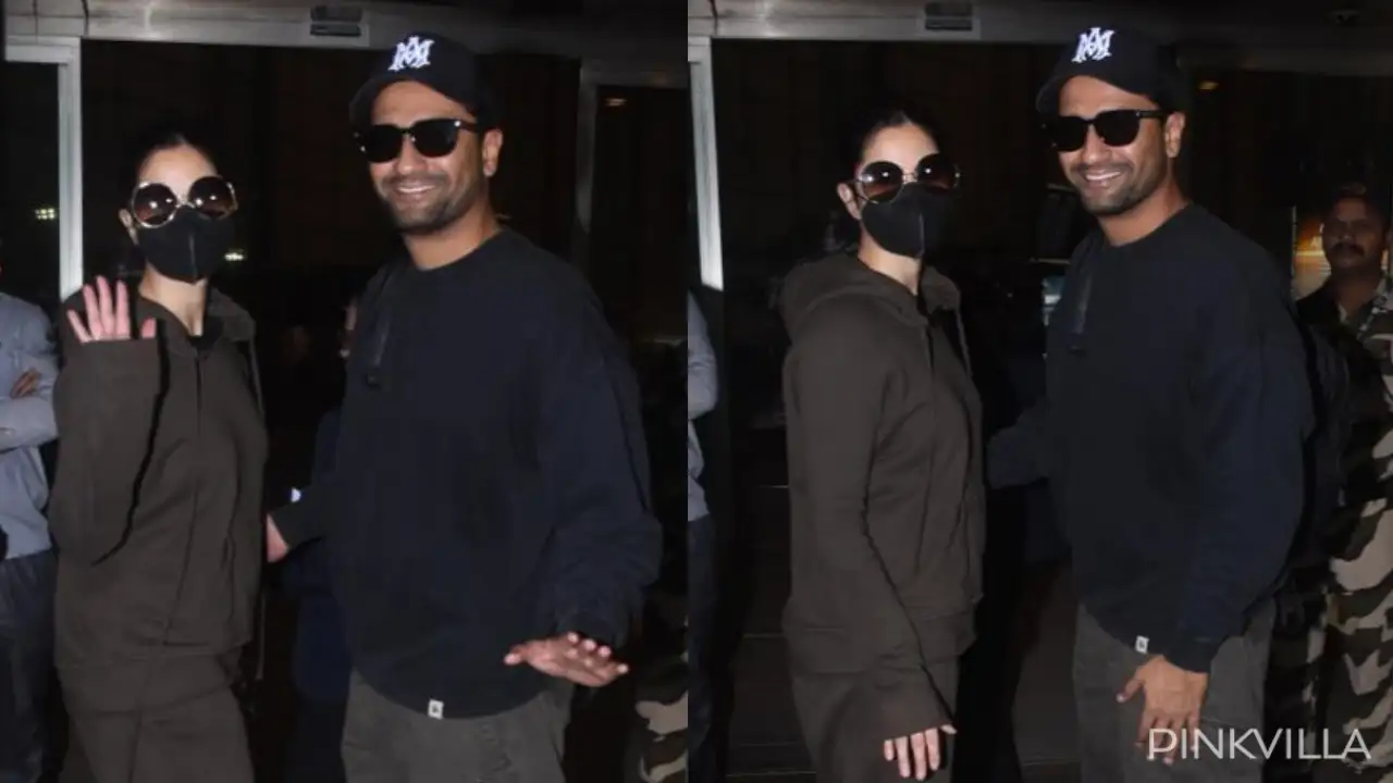 Katrina Kaif and Vicky Kaushal spotted at the airport (Credits: Viral Bhayani) Katrina Kaif, Vicky Kaushal