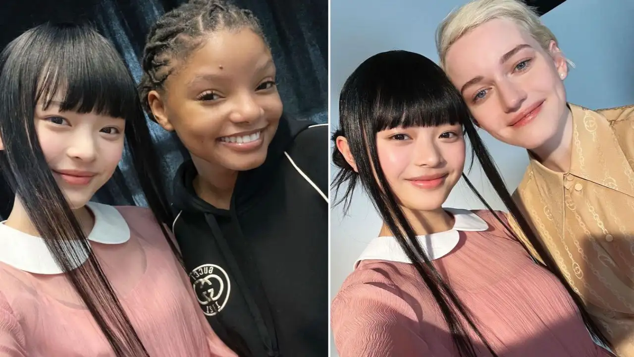 Hanni with Halle Bailey and Julia Garner: courtesy of NewJeans' Instagram