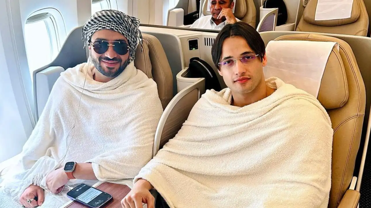 Childhood friends Aly Goni and Asim Riaz completed their first Umrah together. (PC: Aly Goni Instagram) Bigg Boss contestants Aly Goni and Asim Riaz