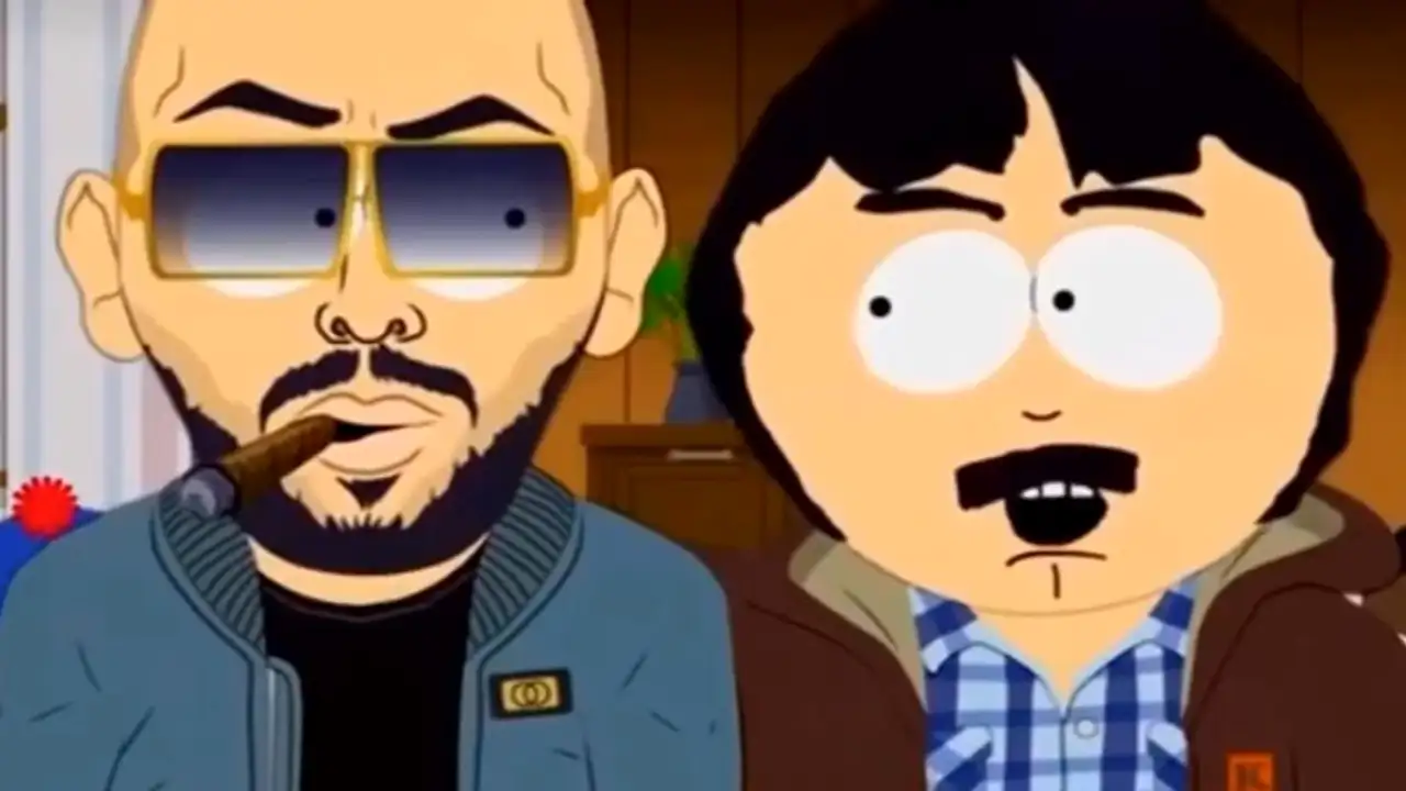 Andrew Tate's caricature on South Park (Image: Braso YouTube) Andrew Tate's caricature on South Park (Image: Braso YouTube)