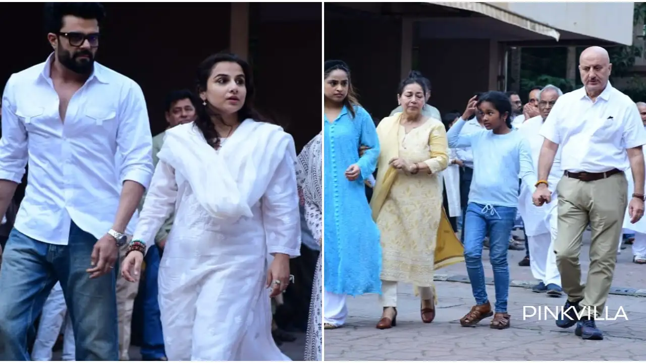 Anupam Kher, Vidya Balan, Boney Kapoor, Javed Akhtar and others arrive for Satish Kaushik’s prayer meet-PICS Anupam Kher, Vidya Balan, Boney Kapoor, Javed Akhtar and others arrive for Satish Kaushik’s prayer meet-PICS