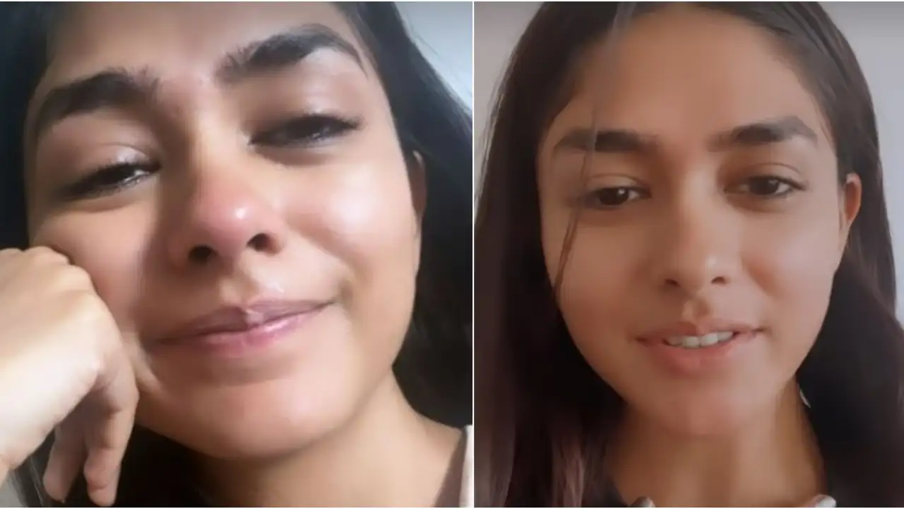 Picture courtesy: Instagram Mrunal Thakur drops a crying picture