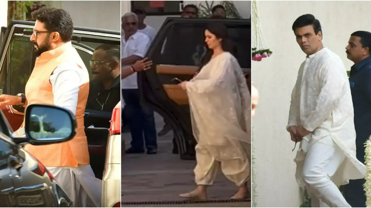 Picture courtesy: Viral Bhayani / Manav Manglani Katrina Kaif, Vicky Kaushal, Salman Khan, Karan Johar and others arrive for Pamela Chopra's prayer meet