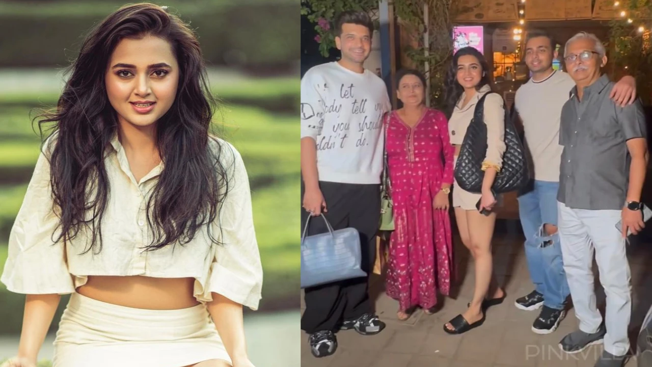 Tejasswi Prakash shows how to style co-ord with panache as she steps out with Karan Kundrra and her family Tejasswi Prakash, Karan Kundrra, Bigg Boss 15