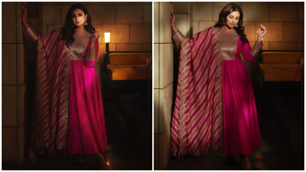Parineeti Chopra's Faabiiana Anarkali suit is radiance galore and perfection  for the festive week | PINKVILLA