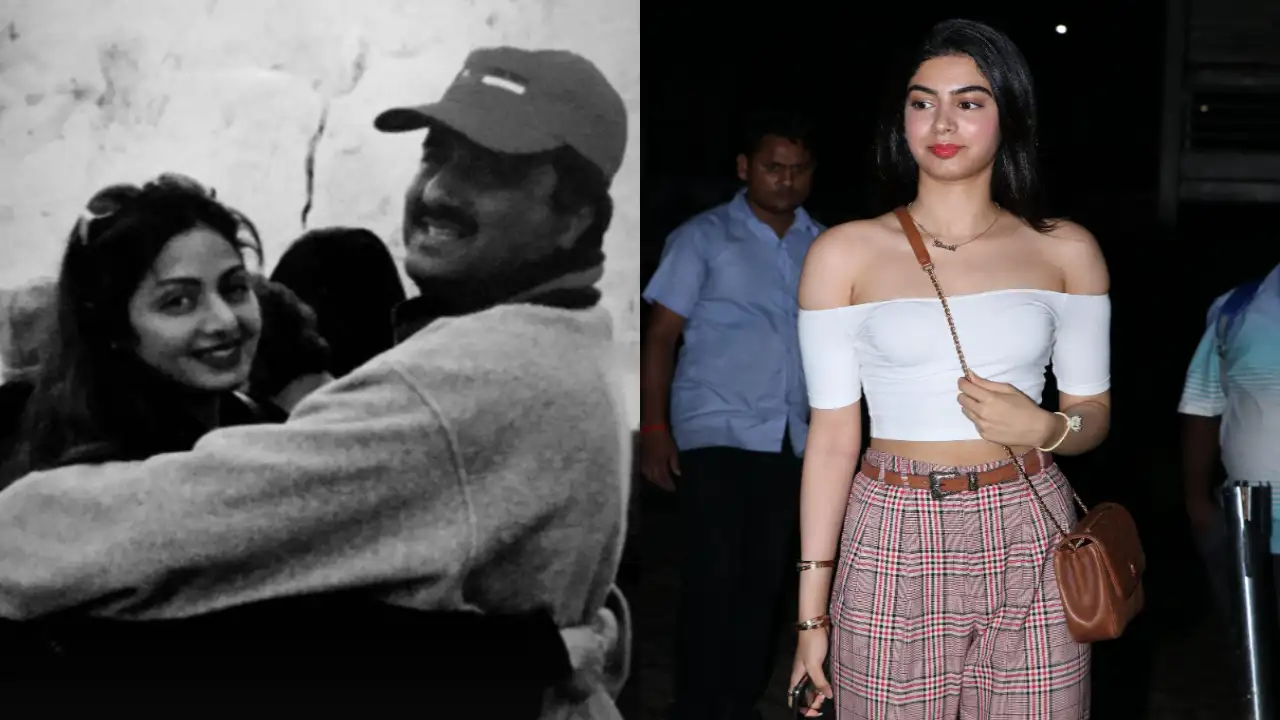 Sridevi and Boney Kapoor are like two happy kids hugging each other in this TB pic shared by Khushi Kapoor