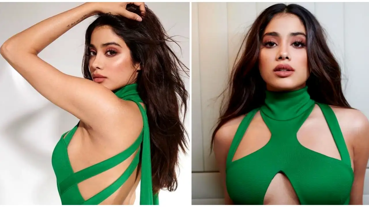 Janhvi Kapoor's Marc Bouwer green cut-out gown proves she is the ultimate  bombshell queen | PINKVILLA