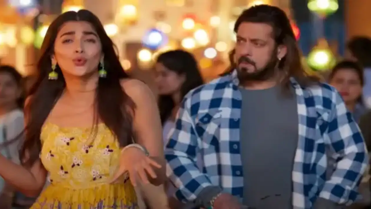 Kisi Ka Bhai Kisi Ki Jaan holds decently on day 4 (Credit: Zee Music Company) Salman Khan, Pooja Hegde