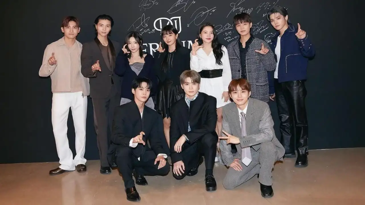 From Left: Changmin, Johnny, Taeyeon, Seulgi, Yeri, Taeil, Taeyong, Jungwoo, Jaehyun and Doyoung; Picture: Courtesy of SMTown Instagram