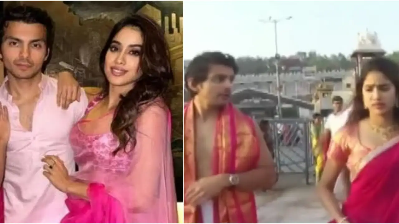 Janhvi Kapoor and Shikhar Pahariya spotted in Tirumala 