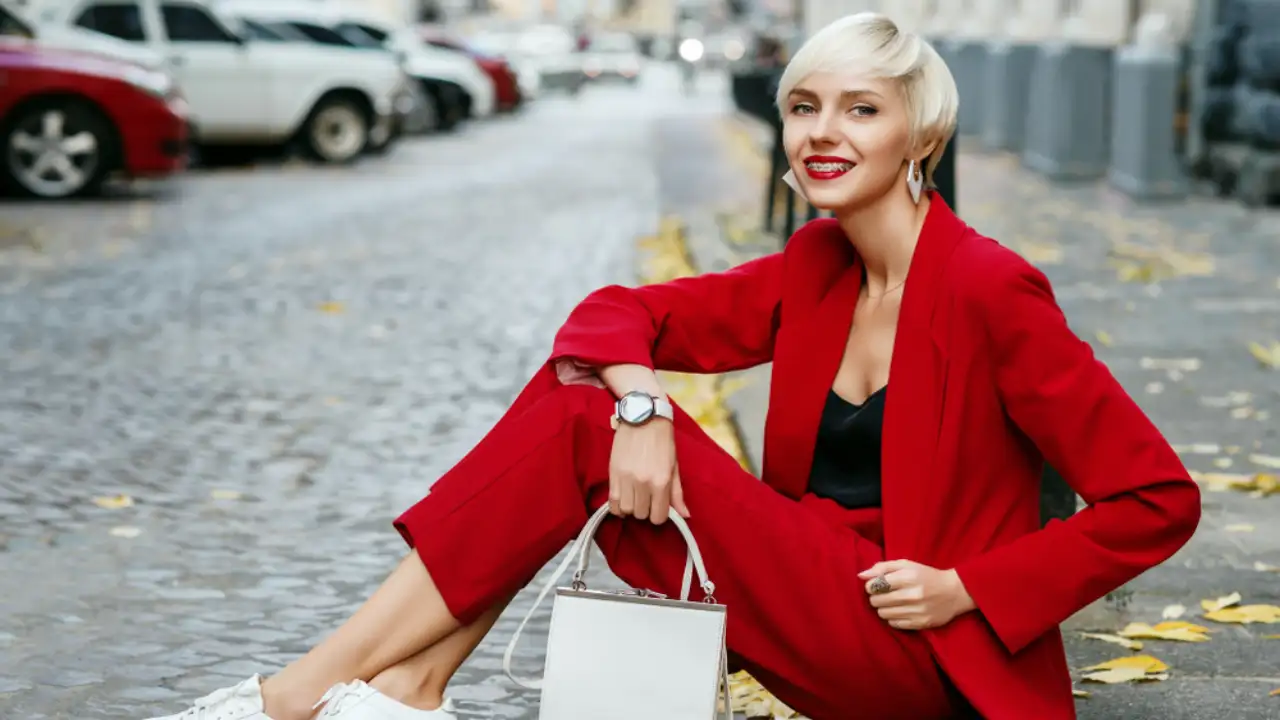 red colour shirt matching jeans pants