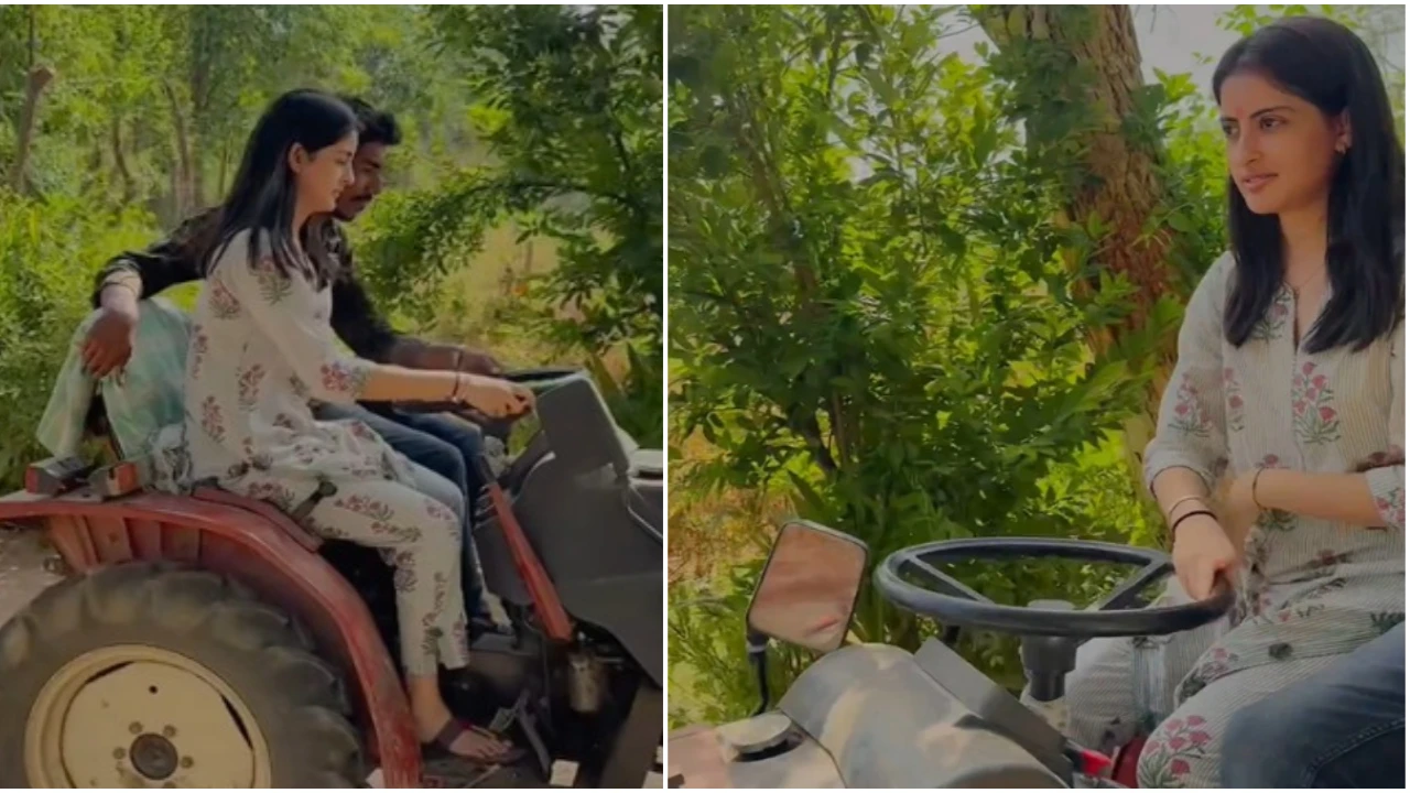 WATCH: Navya Naveli Nanda drives tractor in Gujarat village; Siddhant Chaturvedi, Shweta Bachchan REACT WATCH: Navya Naveli Nanda drives tractor in Gujarat village; Siddhant Chaturvedi, Shweta Bachchan REACT